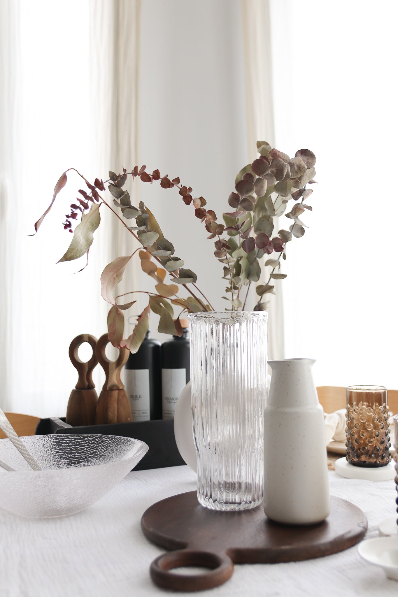 carafe, verre strié