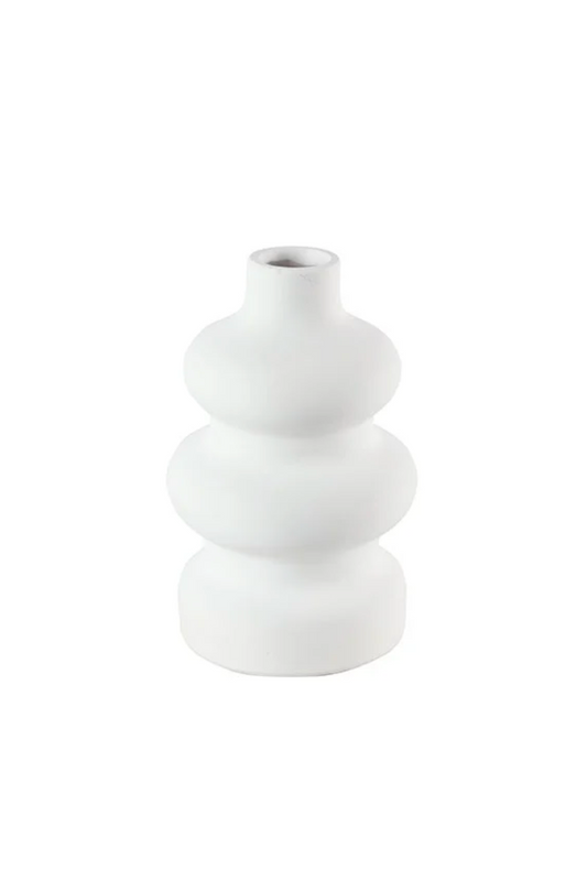 Vase blanc en céramique, vague